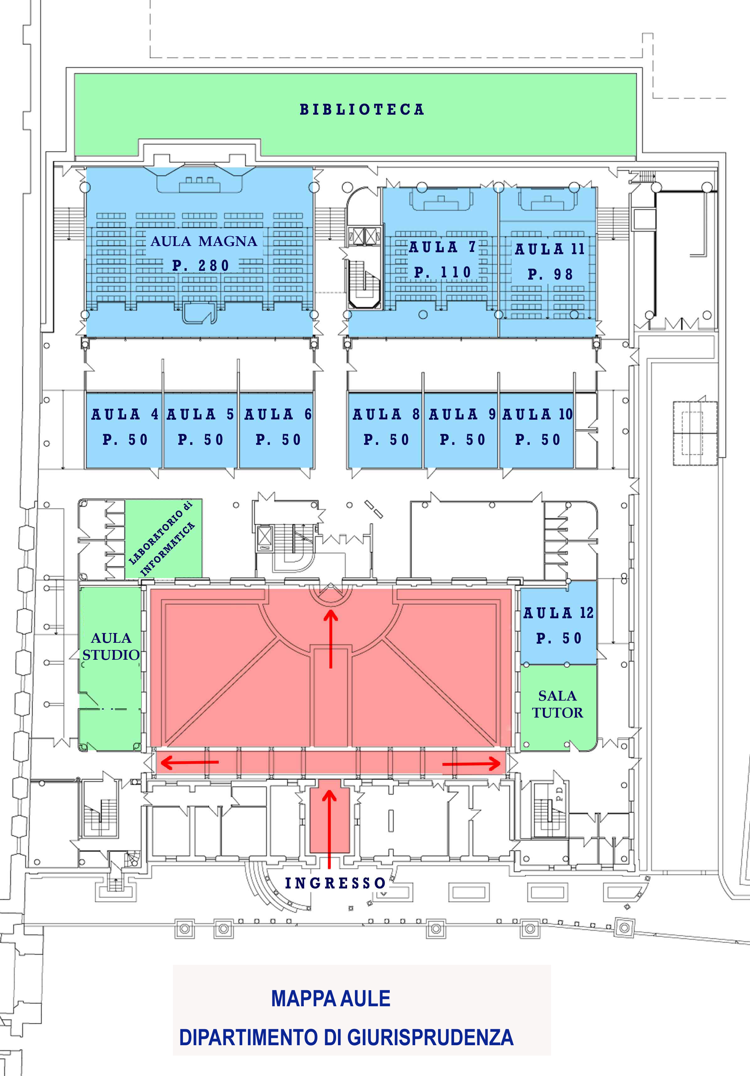 mappa aule 2026 aggx aula magna dip